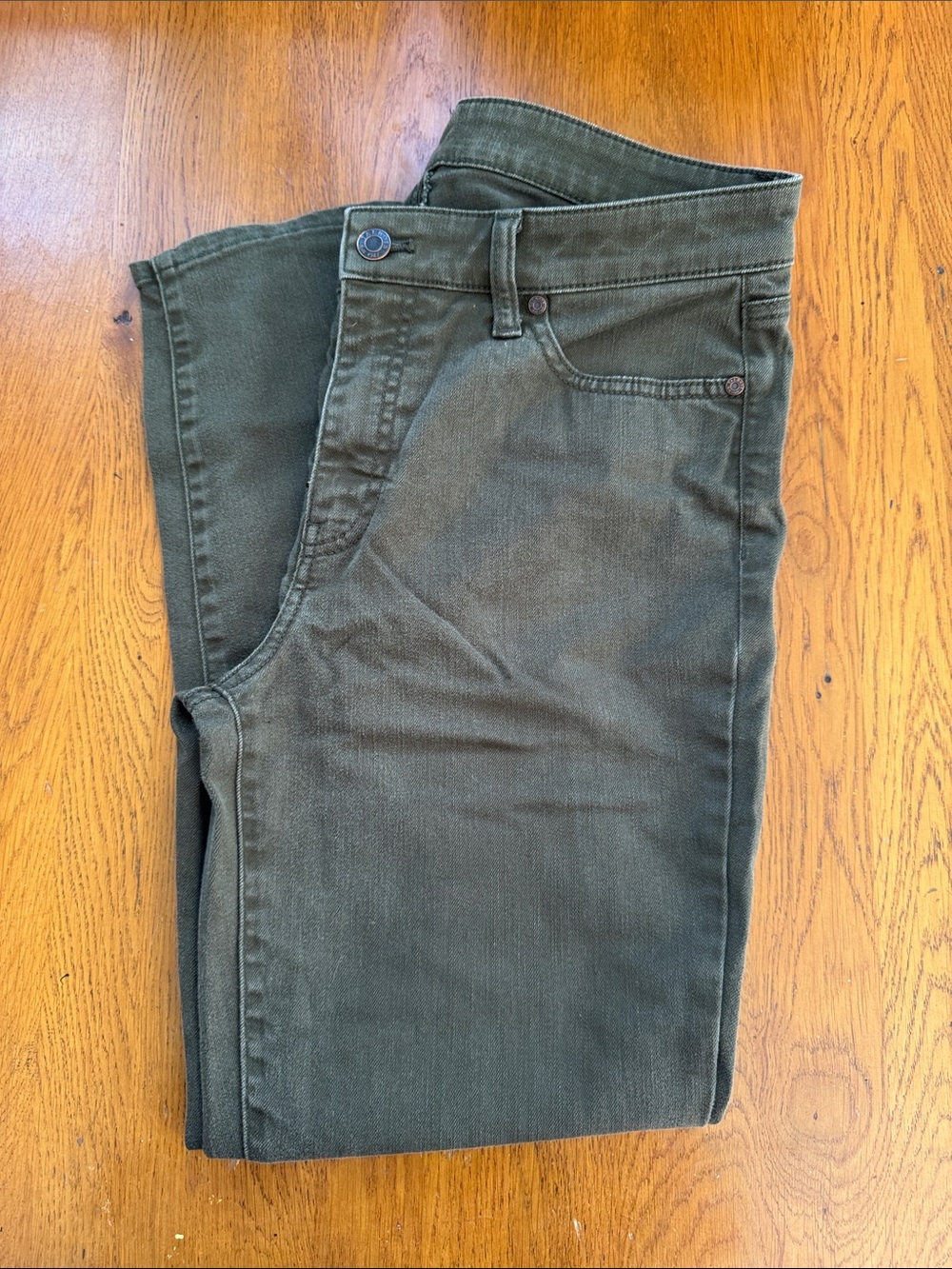 TALBOTS Women’s Ankle Length Olive Green Jeans